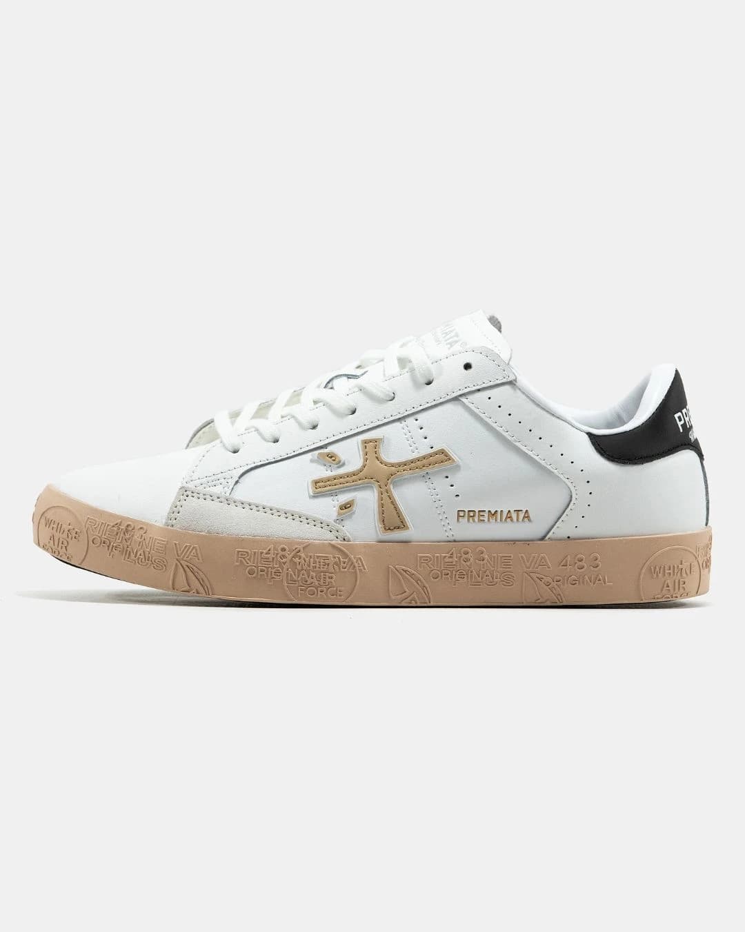 Premiata Steven White Beige Gum